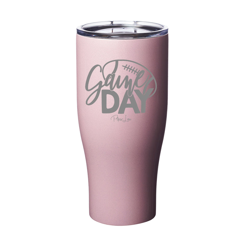 Game Day Football Laser Etched Tumbler