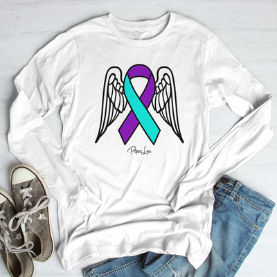Suicide Awareness | Angel Wings Ribbon Outerwear
