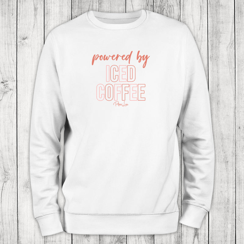 Powered By Iced Coffee Graphic Crewneck Sweatshirt