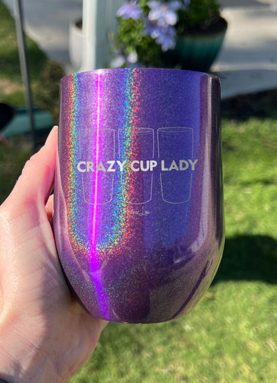 Crazy Cup Lady Laser Etched Tumbler