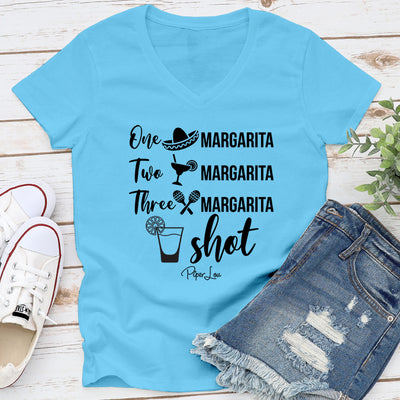 One Margarita Two Margarita Three Margarita Shot