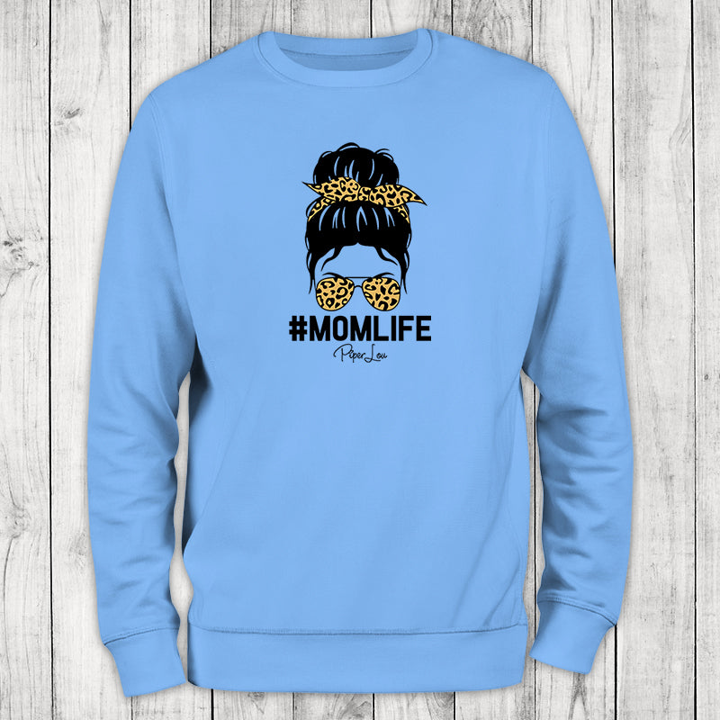 Mom Life Leopard Graphic Crewneck Sweatshirt