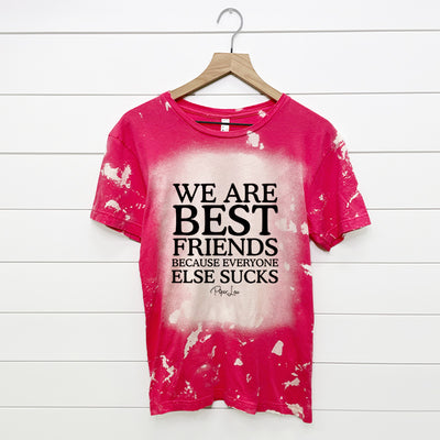 We Are Best Friends Bleached Tee