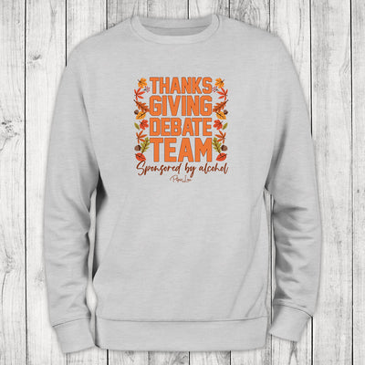 Thanksgiving Debate Team Graphic Crewneck Sweatshirt