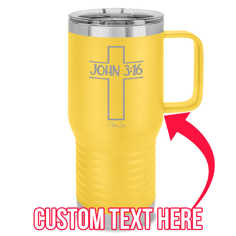 Custom Bible Verse Cross Travel Mug
