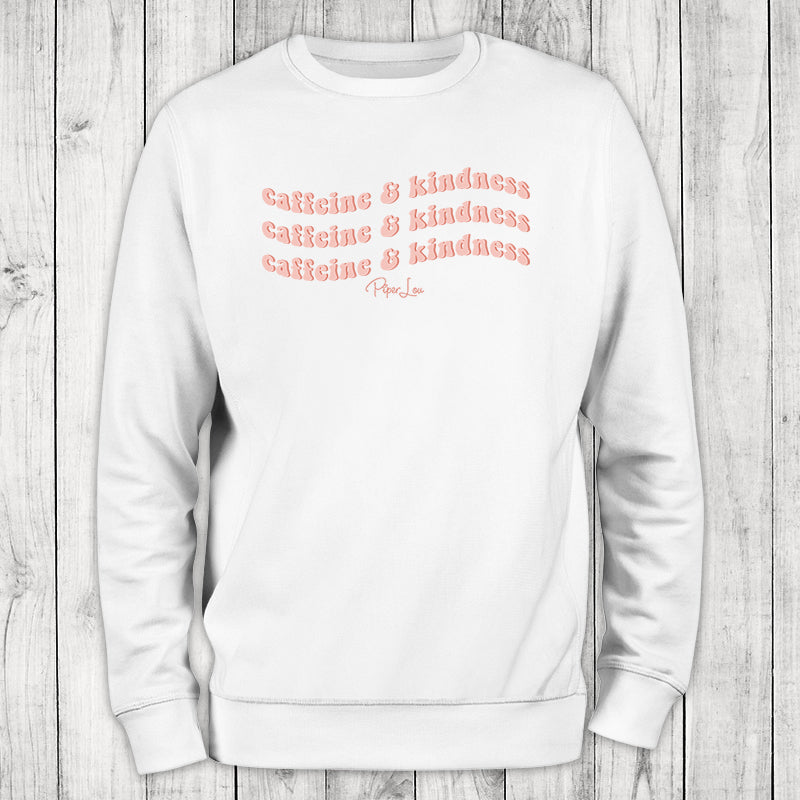 Caffeine And Kindness Graphic Crewneck Sweatshirt