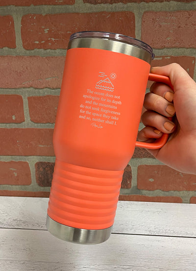 The Ocean Does Not Apologize Travel Mug