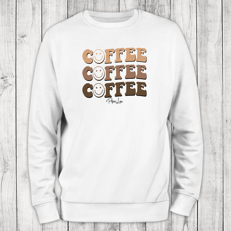 Coffee Coffee Coffee Graphic Crewneck Sweatshirt