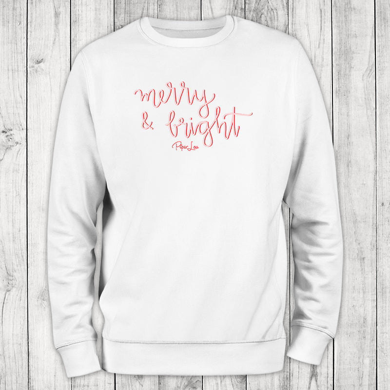 Merry And Bright Graphic Crewneck Sweatshirt