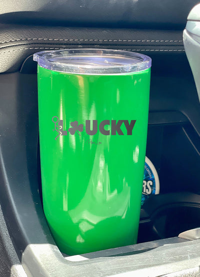 Lucky St Pattys Day Version Laser Etched Tumbler