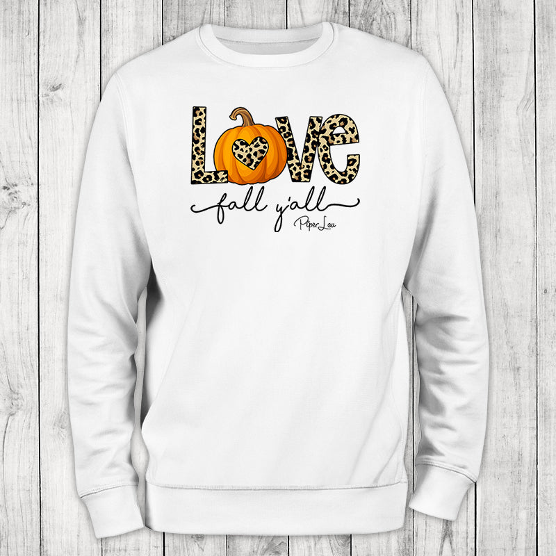 Love Fall Y'all Graphic Crewneck Sweatshirt