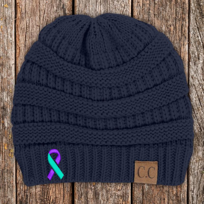 Suicide Awareness Ribbon Beanie