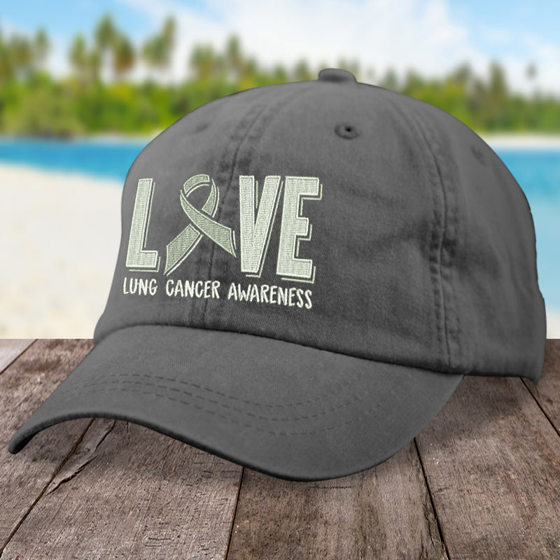 Lung Cancer Love Ribbon Hat