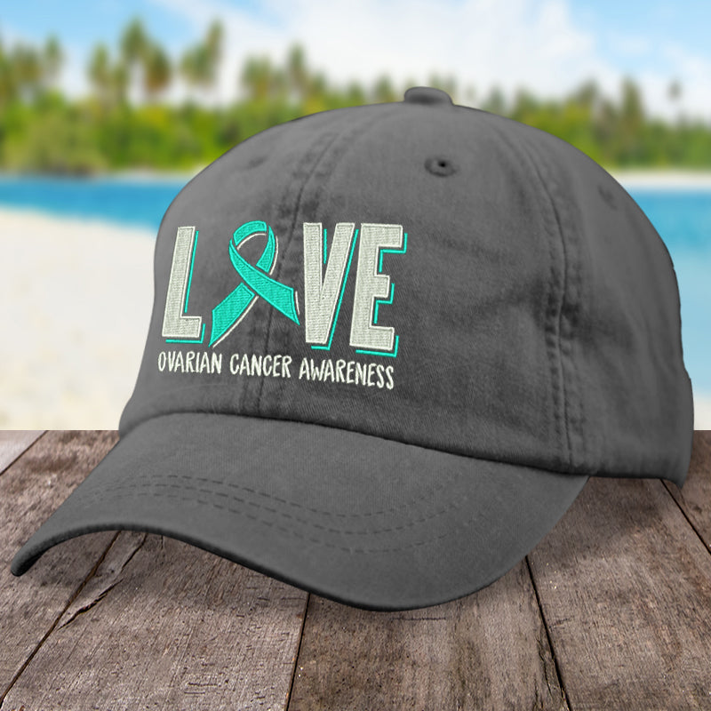 Ovarian Cancer Love Ribbon Hat