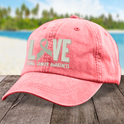 Lung Cancer Love Ribbon Hat