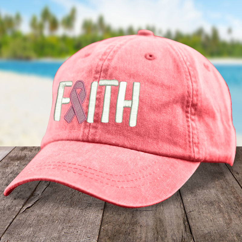 Breast Cancer Faith Ribbon Hat