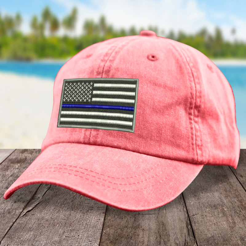 Law Enforcement Blue Line Flag Hat