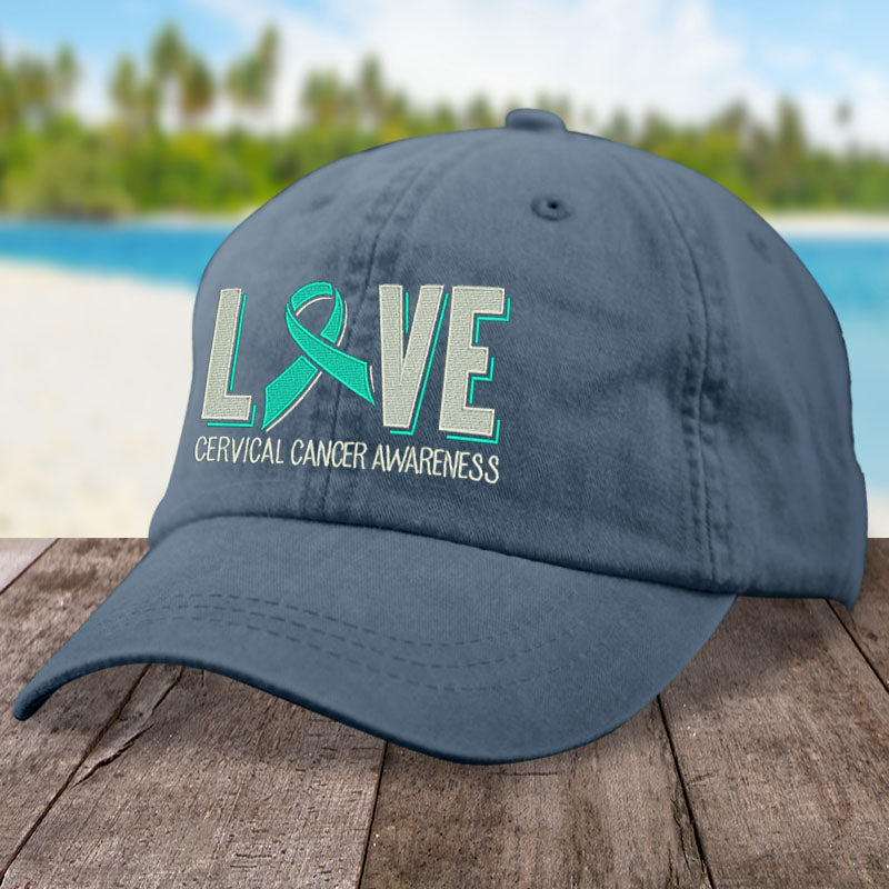 Cervical Cancer Love Ribbon Hat