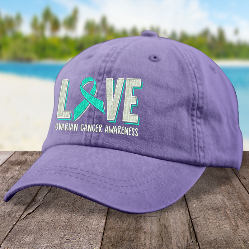 Ovarian Cancer Love Ribbon Hat