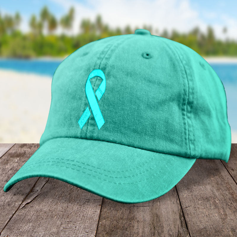 Ovarian Cancer Micro Ribbon Hat