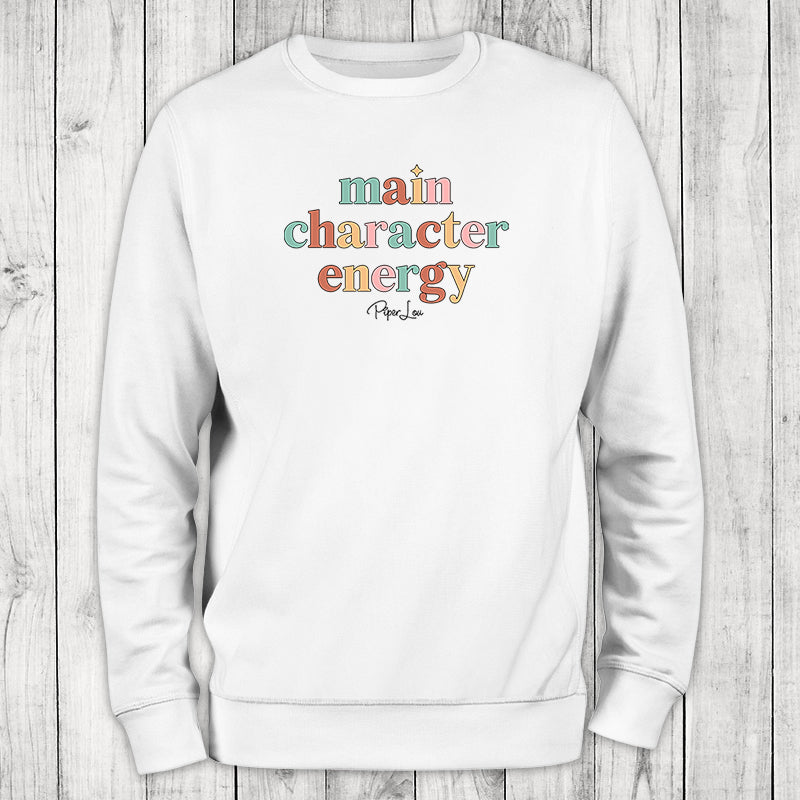 Main Character Energy Graphic Crewneck Sweatshirt