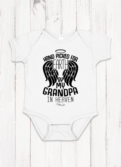 Hand Picked For Earth By Grandpa Baby Onesie
