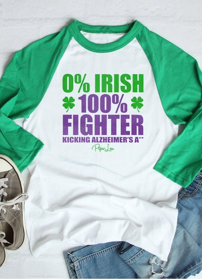 St. Patrick's Day Apparel | Alzheimers 0% Irish 100% Fighter