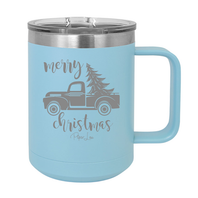Merry Christmas Truck 15oz Coffee Mug Tumbler