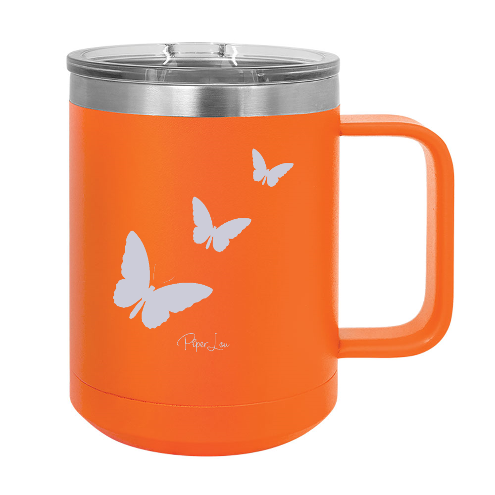 Butterfly 15oz Coffee Mug Tumbler