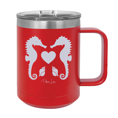 Seahorse Heart 15oz Coffee Mug Tumbler