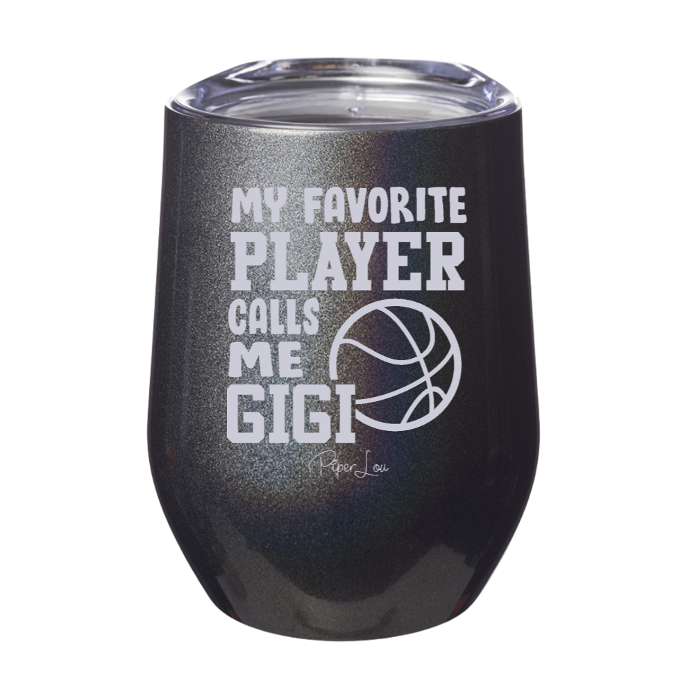 My Favorite Basketball Player Calls Me Gigi 12oz Stemless Wine Cup