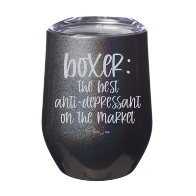 Boxer The Best Anti Depressant 12oz Stemless Wine Cup
