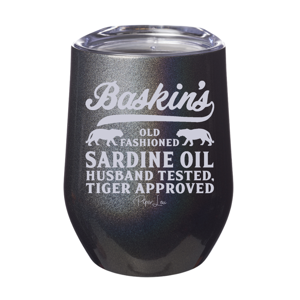 Baskin's Old Fashioned Sardine Oil 12oz Stemless Wine Cup