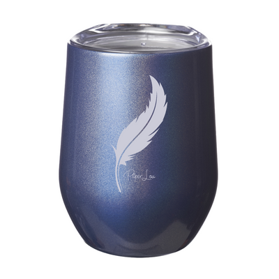 Feather Laser Etched Tumbler