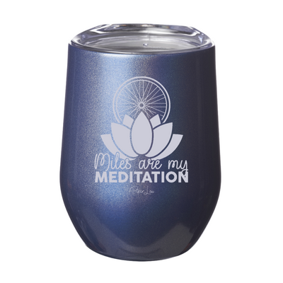 Miles Are My Meditation 12oz Stemless Wine Cup