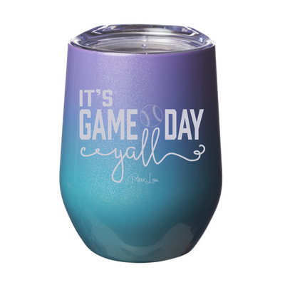 It's Gameday Y'all Baseball 12oz Stemless Wine Cup