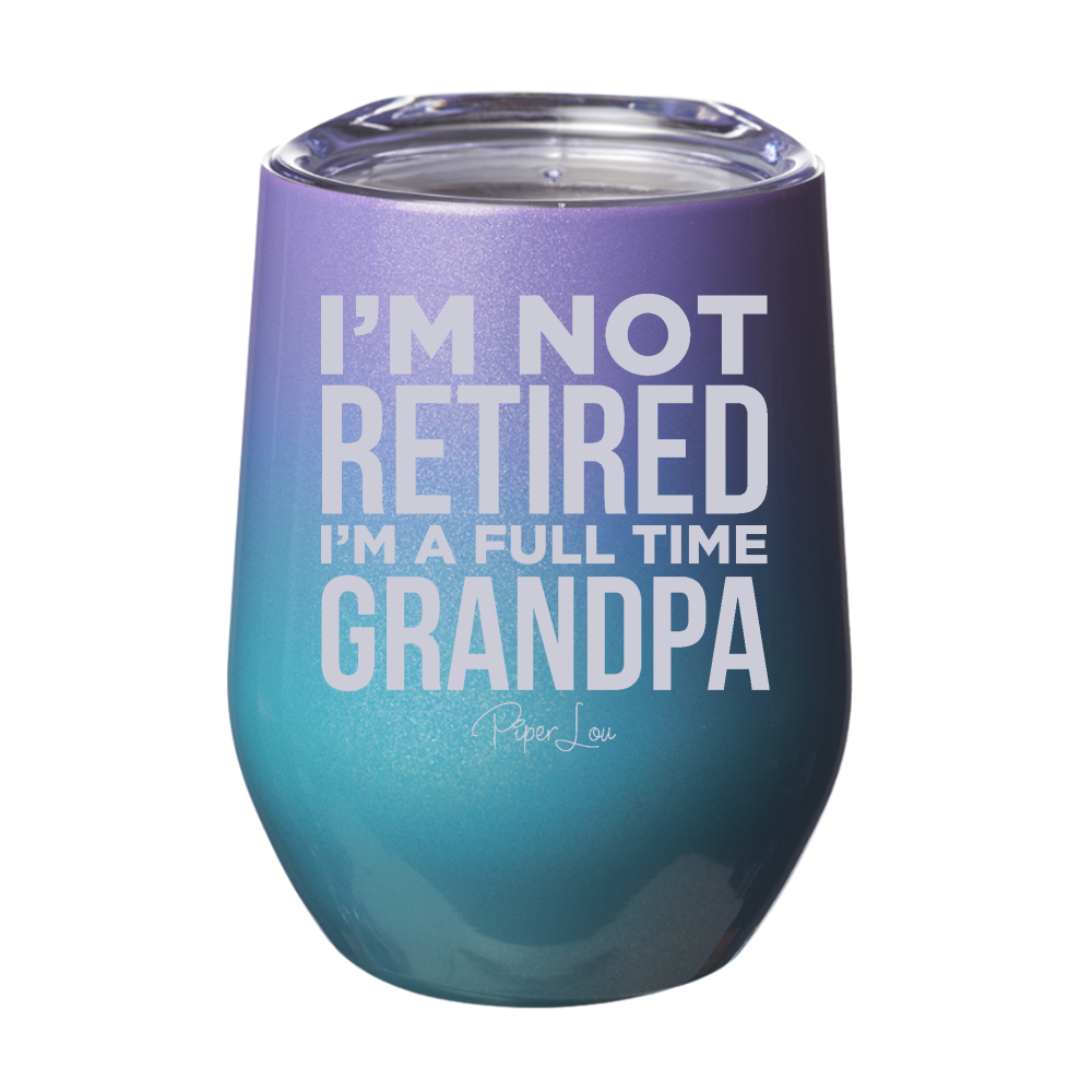 Full Time Grandpa 12oz Stemless Wine Cup