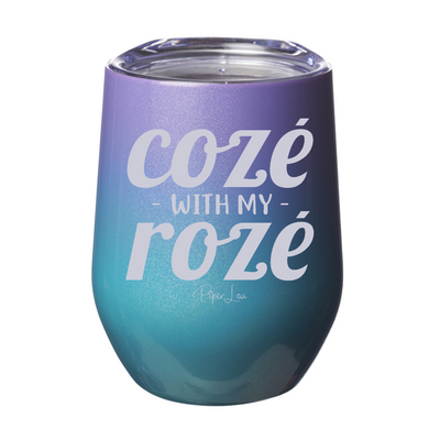 Coze with My Rose 12oz Stemless Wine Cup
