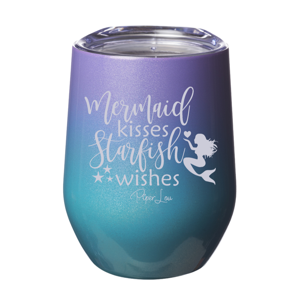 Mermaid Kisses Starfish Wishes 12oz Stemless Wine Cup