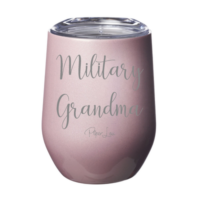Military Grandma 12oz Stemless Wine Cup