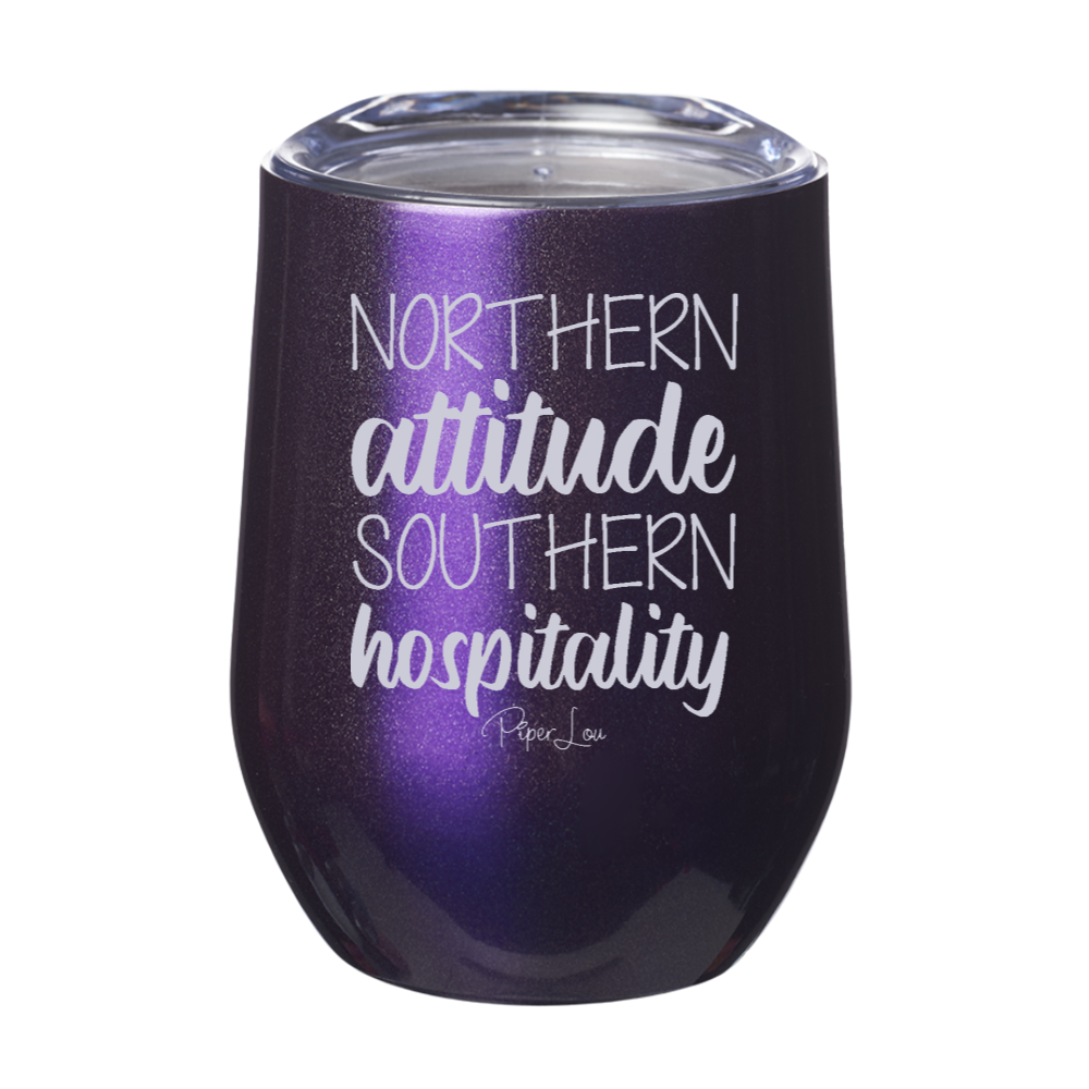 Northern Attitude Southern Hospitality 12oz Stemless Wine Cup