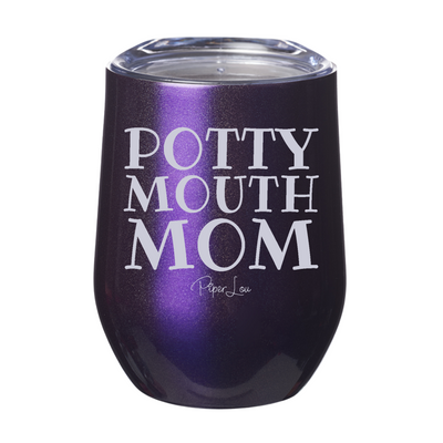 Potty Mouth Mom 12oz Stemless Wine Cup