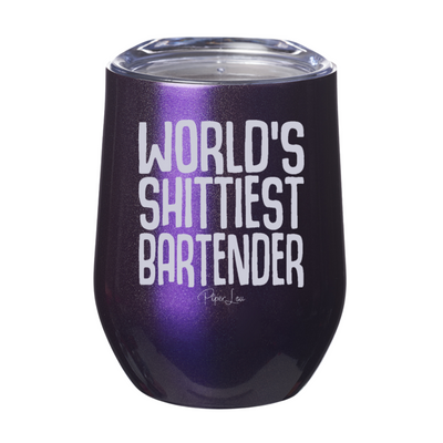 Worlds Shittiest Bartender 12oz Stemless Wine Cup