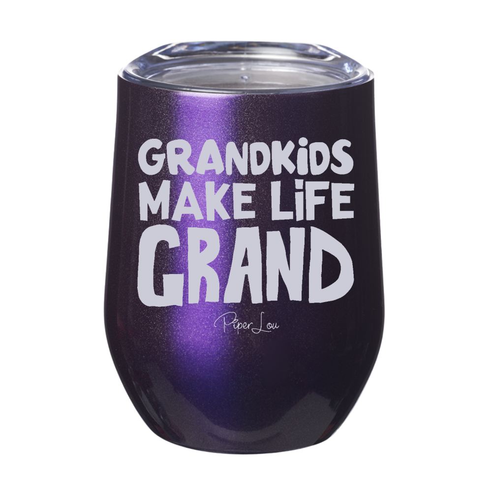 Grandkids Make Life Grand Laser Etched Tumbler