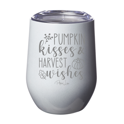 Pumpkin Kisses And Harvest Wishes Laser Etched Tumbler