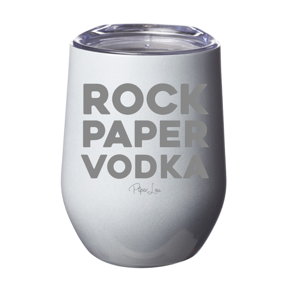 Rock Paper Vodka Laser Etched Tumbler
