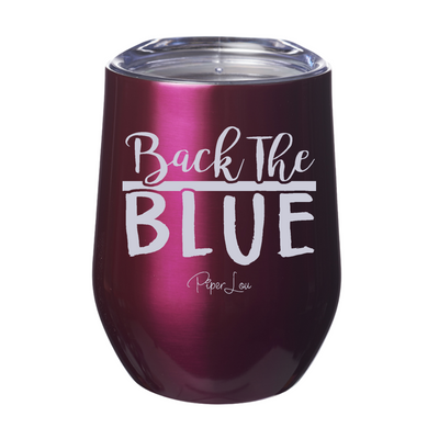 Back The Blue 12oz Stemless Wine Cup
