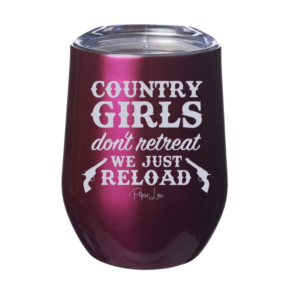 Country Girls Don’t Retreat 12oz Stemless Wine Cup