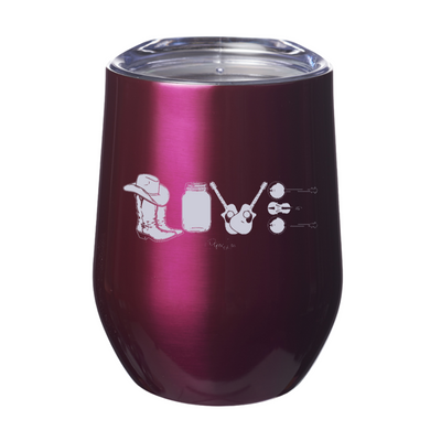 Country Music Love 12oz Stemless Wine Cup