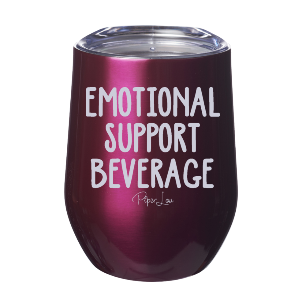Emotional Support Beverage 12oz Stemless Wine Cup
